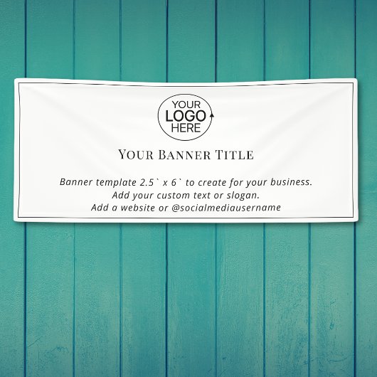 ミニマリストプロモーションあなたのロゴビジネスを追加 横断幕