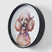 ミニマリストプードルインスパイアド 壁時計 (傾斜)