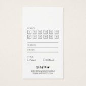 ミニマリストヘアエクステンションブティックつるラベルラベル (裏面)