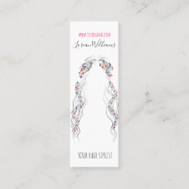 ミニマリストヘアスタイリスト花嫁波形ヘアシックフローラ スキニー名刺