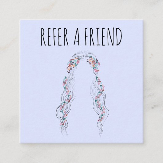 ミニマリストヘアスタイリスト花嫁波形ヘアシックフローラ 予約カード (正面)