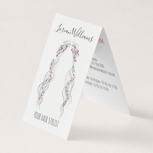 ミニマリストヘアスタイリスト花嫁波形ヘアシックフローラ 名刺 (正面)