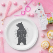 ミニマリストベアーバースデーパーティー紙プレート ペーパープレート (パーティー)