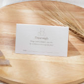 ミニマリストベア男女兼用おむつラッフル エンクロージャーカード