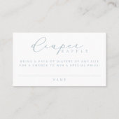 ミニマリストベビーシャワーおむつラッフルカード プレイスカード (裏面)