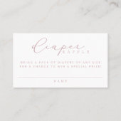 ミニマリストベビーシャワーおむつラッフルカード プレイスカード (裏面)