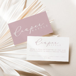 ミニマリストベビーシャワーおむつラッフルカード プレイスカード