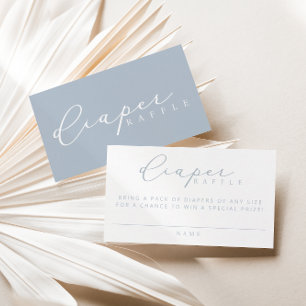 ミニマリストベビーシャワーおむつラッフルカード プレイスカード