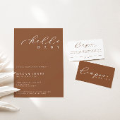 ミニマリストベビーシャワーおむつラッフルカード プレイスカード