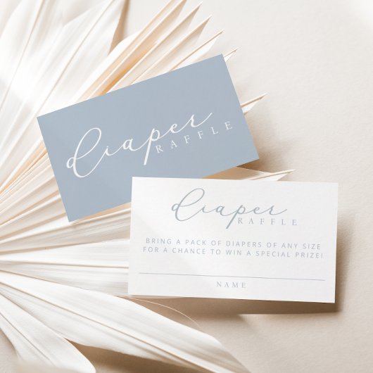 ミニマリストベビーシャワーおむつラッフルカード プレイスカード
