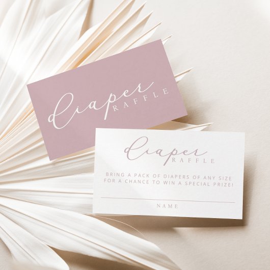 ミニマリストベビーシャワーおむつラッフルカード プレイスカード