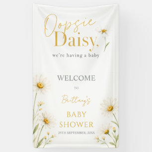 ミニマリストベビーシャワーデザインOopsie Daisy 横断幕