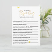 ミニマリストベビーシャワー子供部屋ライムクイズゲームカー 招待状 (スタンド正面)