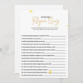 ミニマリストベビーシャワー子供部屋ライムクイズゲームカー 招待状 (正面/裏面)