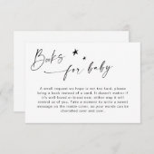 ミニマリストベビーシャワー用の本 エンクロージャーカード (正面/裏面)