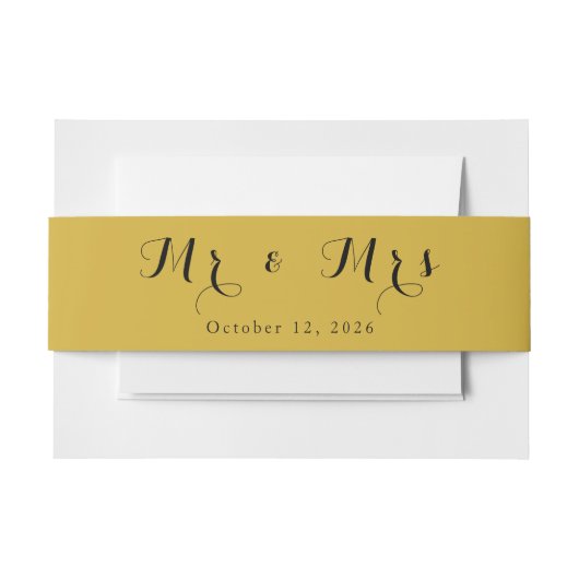 ミニマリストベリーバンド – カスタム文字 招待状ベリーバンド (正面例)