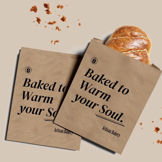 ミニマリストベーカリーソー生地パン紙 フェイバーバッグ