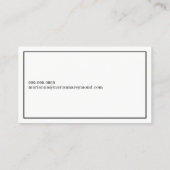 ミニマリストベーシック、コンサルタエレガントントホワイト 名刺 (裏面)