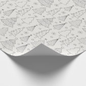 ミニマリストベージュカラーミードードルクリスマスホリデイ ラッピングペーパー (角)