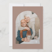 ミニマリストベージュスクリプト 60周年結婚記念日 招待状 (裏面)