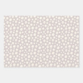 ミニマリストベージュタイペググレーセージグリーンニュートラル ラッピングペーパーシート (正面)