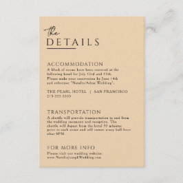 ミニマリストベージュボホシックユニークズ結婚詳細 エンクロージャーカード