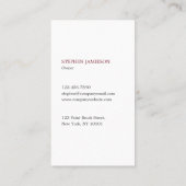 ミニマリストペインター＆デコレーター 赤白 名刺 (裏面)