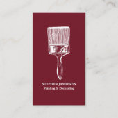 ミニマリストペインター＆デコレーター 赤白 名刺 (正面)