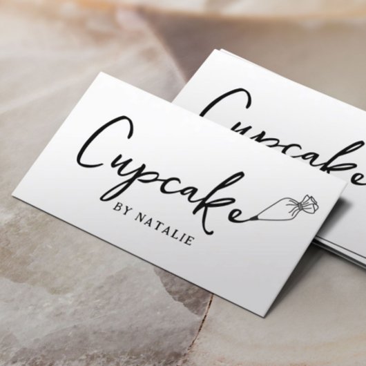 ミニマリストペストリーカップケシンプルーキベーカリー 名刺