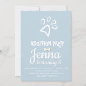 ミニマリストペットドッグポーバースデーパーティー 招待状 (正面)