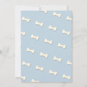 ミニマリストペットドッグポーバースデーパーティー 招待状 (裏面)