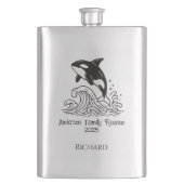 ミニマリストホエールファミリー懇親会フラスコ フラスク (正面)