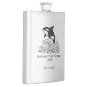 ミニマリストホエールファミリー懇親会フラスコ フラスク (右)