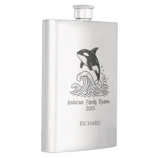 ミニマリストホエールファミリー懇親会フラスコ フラスク (右)