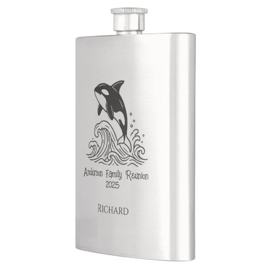 ミニマリストホエールファミリー懇親会フラスコ フラスク (左)