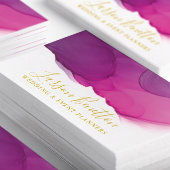 ミニマリストホットピンク抽象芸術アート 名刺