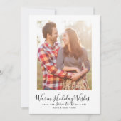 ミニマリストホリデーウィッシュ婚約フォトコラージュ シーズンカード (正面)