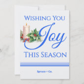 ミニマリストホリデーカード | 会社名の追加 シーズンカード (正面)