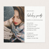 ミニマリストホリデーパーティダブルフォト招待状 (内部フラット)