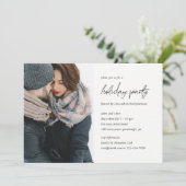 ミニマリストホリデーパーティフォト招待状 招待状 (スタンド正面)