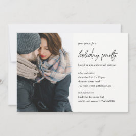 ミニマリストホリデーパーティフォト招待状 招待状
