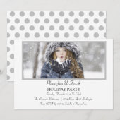 ミニマリストホリデーパーティー 招待状 (正面/裏面)