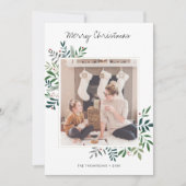 ミニマリストホリデーフォトカード/水玉模様背面 シーズンカード (正面)