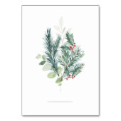 ミニマリストホリデー結婚ズエバーグリーンブランチ テーブルナンバー (正面)