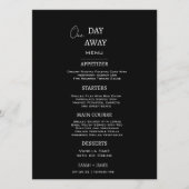 ミニマリストホワイトとブラックワンデイ遠くに結婚ズ メニュー (正面)