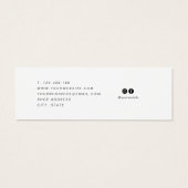 ミニマリストホワイトイヤリングジュエリー表示カード (裏面)