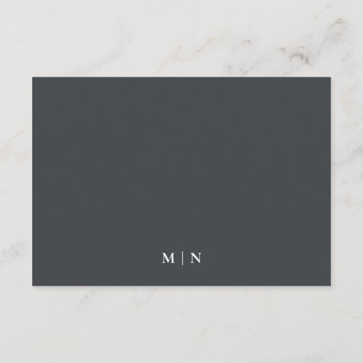 ミニマリストホワイトカ日本のメリアウェディングRSVP エンクロージャーカード (裏面)