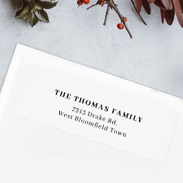 ミニマリストホワイトクエレガントリーンシンプル ラベル