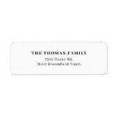 ミニマリストホワイトクエレガントリーンシンプル ラベル (正面)