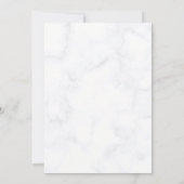 ミニマリストホワイトグリーンフローラエレガントな結婚式 招待状 (裏面)